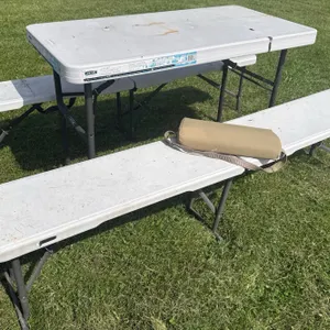 Lifetime Folding Picnic Table with Two Benches