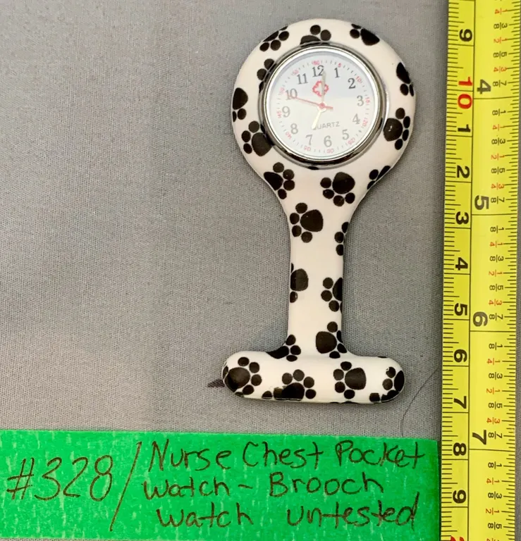 Nurse/Vet Chest Pocket Watch/Brooch Watch – Untested