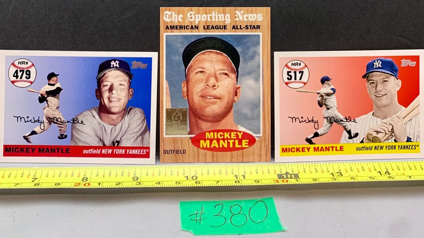 (3) Micky Mantle Baseball Cards