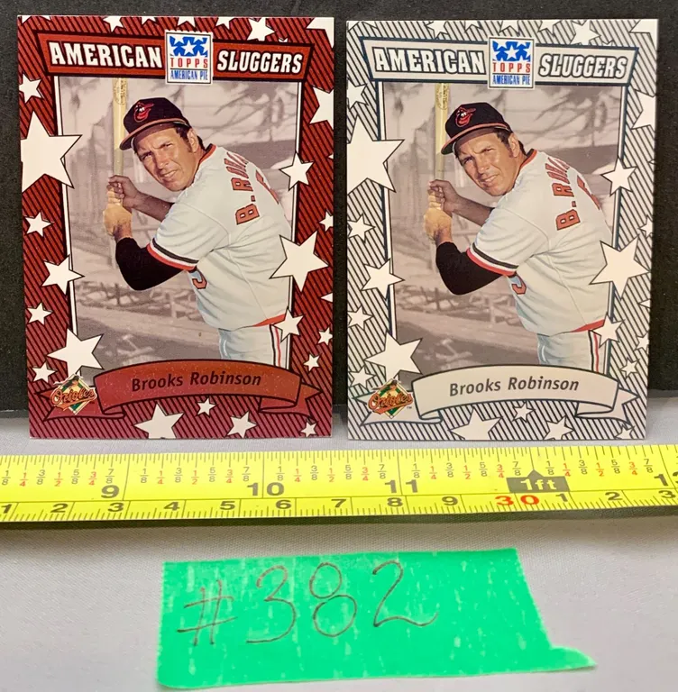 (2) Brooks Robinson Thick Card Stock Baseball Cards