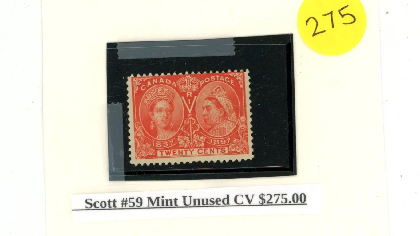 Scott #59 Mint Unused CV $275.00.