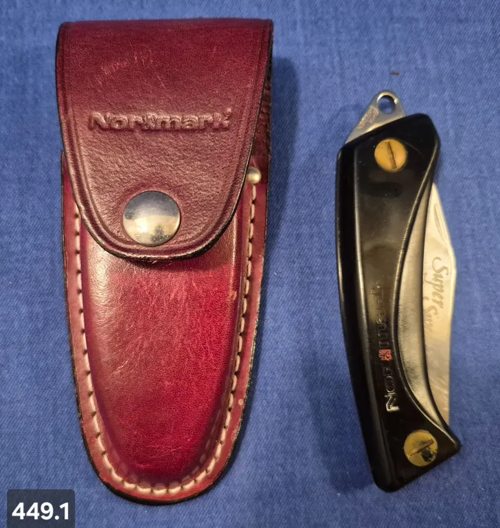 "Super-Swede" - EKA, Made in Sweden pocket knife (jack knife) with sheath, Nor-Mark