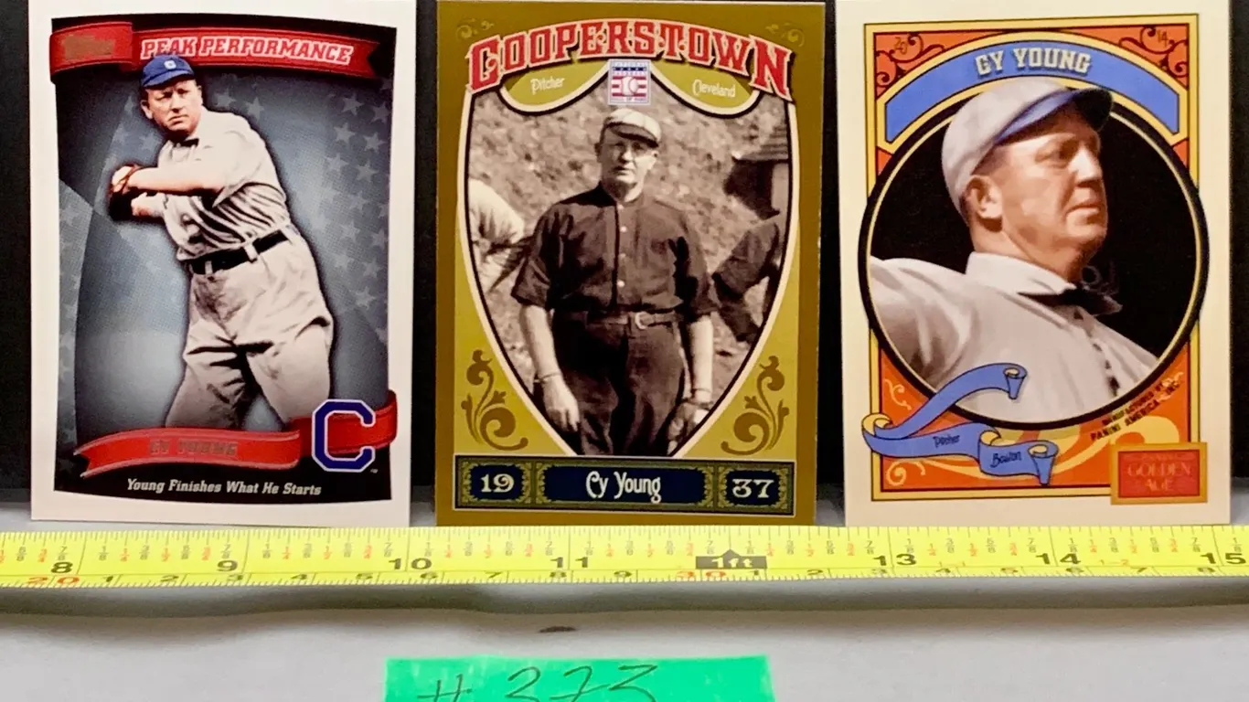 (3) Cy Young Baseball Cards