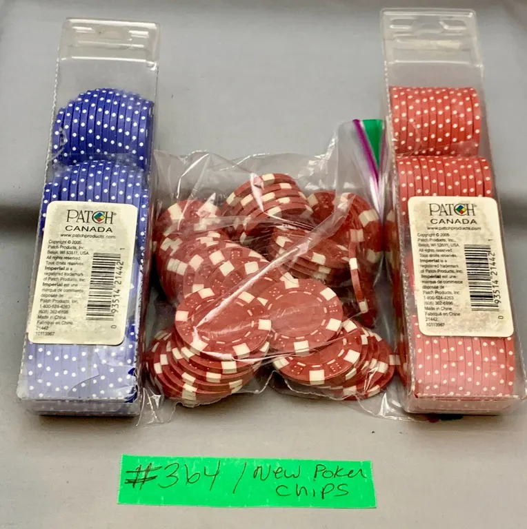 Clay Poker Chips (some NIB) approx. 140 total