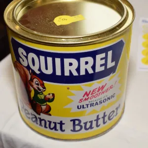 Litho Tin Squirrel Peanut Butter Tin