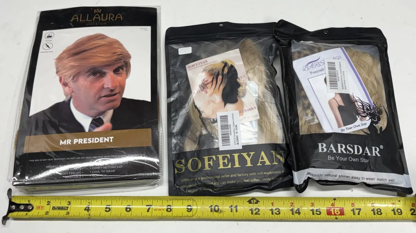Allaura "Mr. President" Wig and (1) Barsdar and (1) Sofeiyan Wigs.