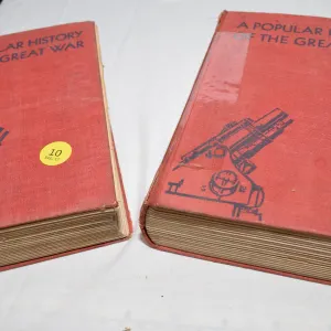 (2) Volumes “A Popular History of the Great War” WWI Books