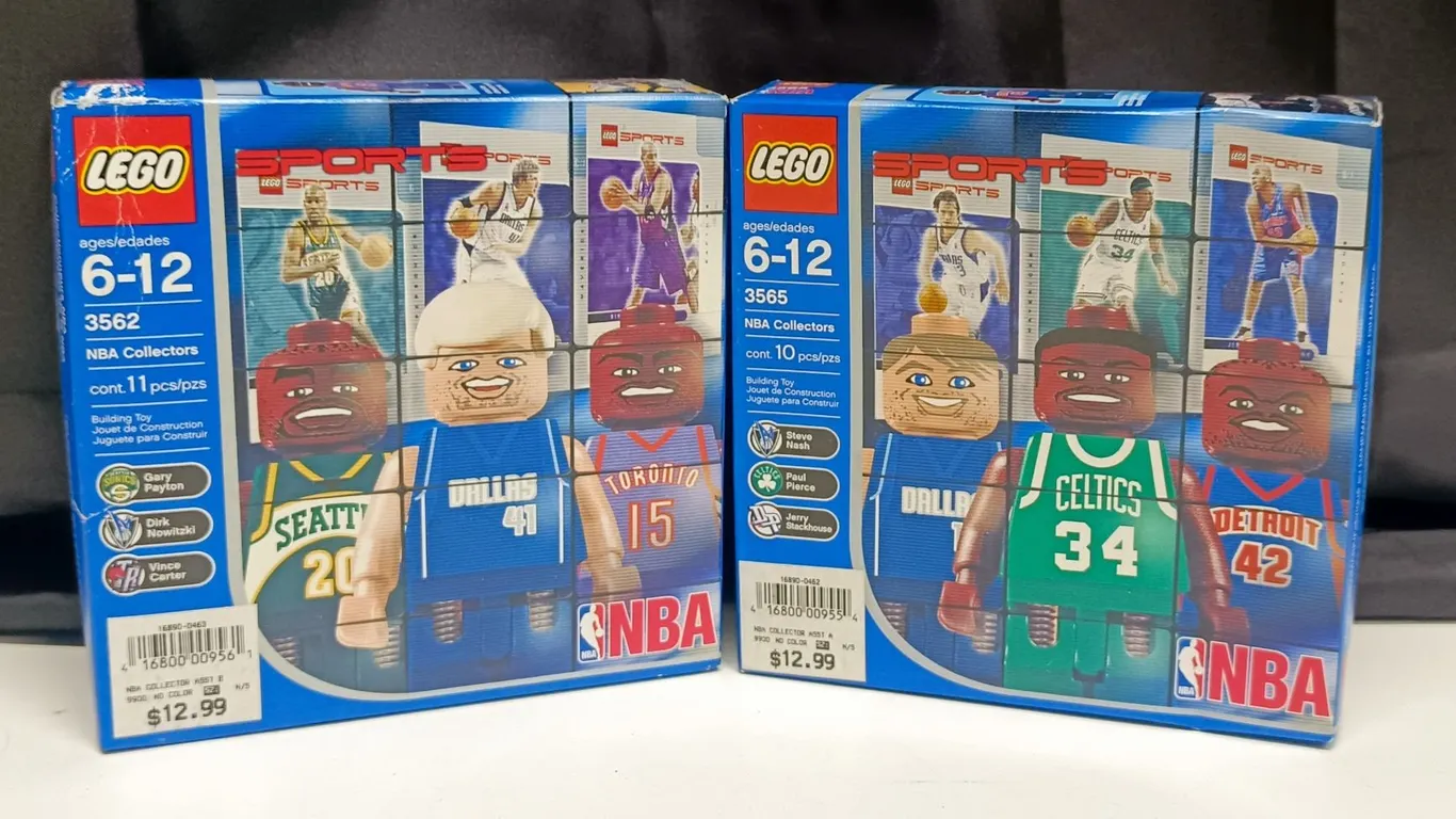 Lego- 2 Sets- Steve Nash, Pierce, Stackhouse, Vince Carter, Payton
