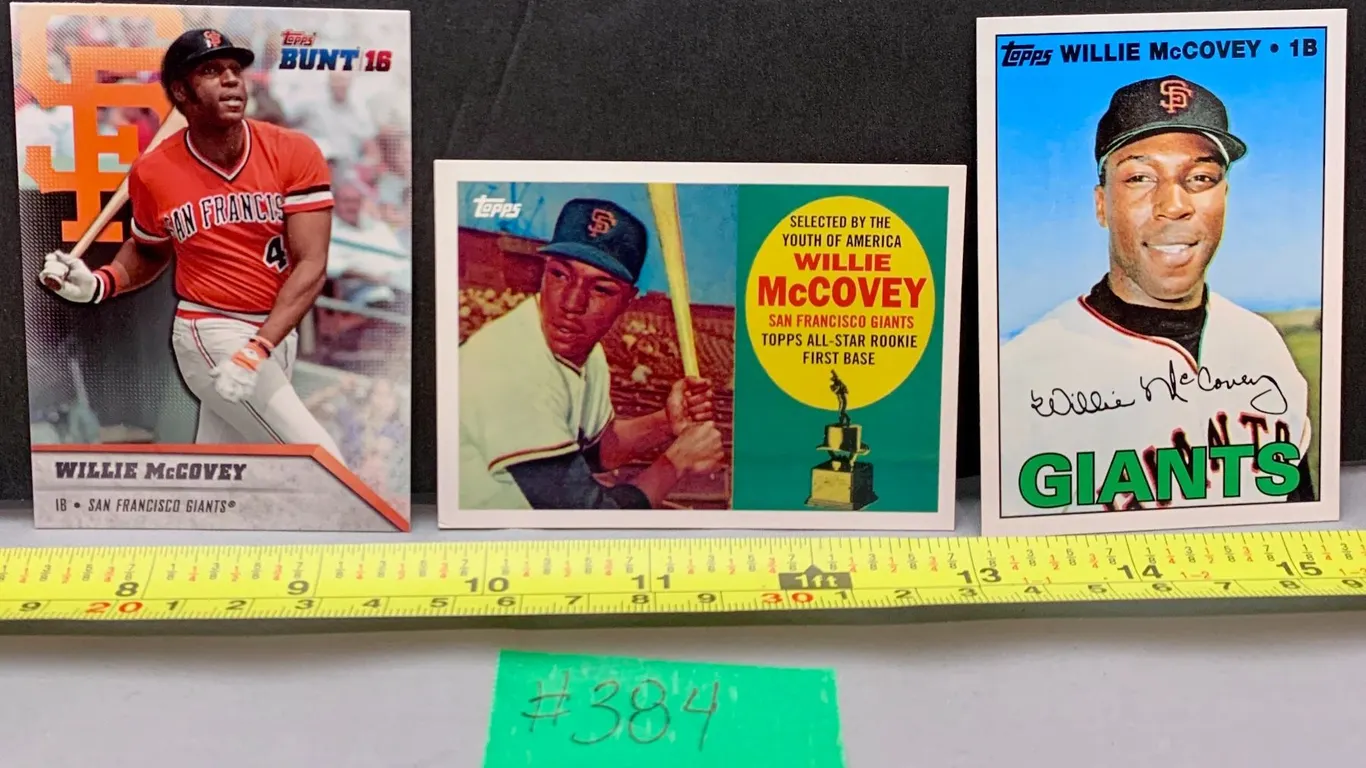 (3) Willie McCovey Baseball Cards