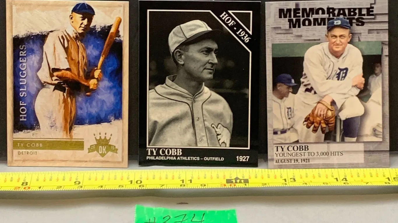 (3) Ty Cobb Baseball Cards