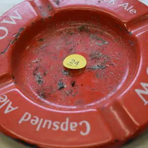 DOW Old Stock Ale Porcelain Steel Ashtray