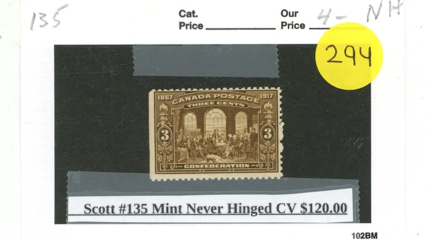 Scott #135 Mint Never Hinged CV $120.00.