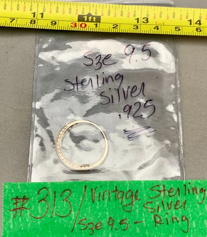 Vintage Silver Ring (Marked “925” & “10 NVC”) Size 9.5
