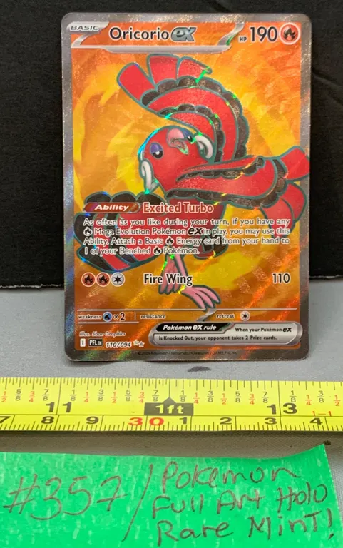 Pokémon Oricorio ex Ultra Rare Full Art Holo Card – MINT