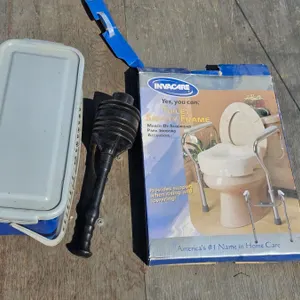 Plunger, Toilet Safety Frame, Plastic Storage Box