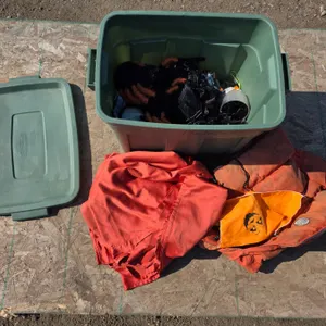Rubbermaid Storage Tote of Halloween Décor etc.