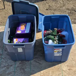 Misc. Holiday Décor Items in (2) Storage Totes