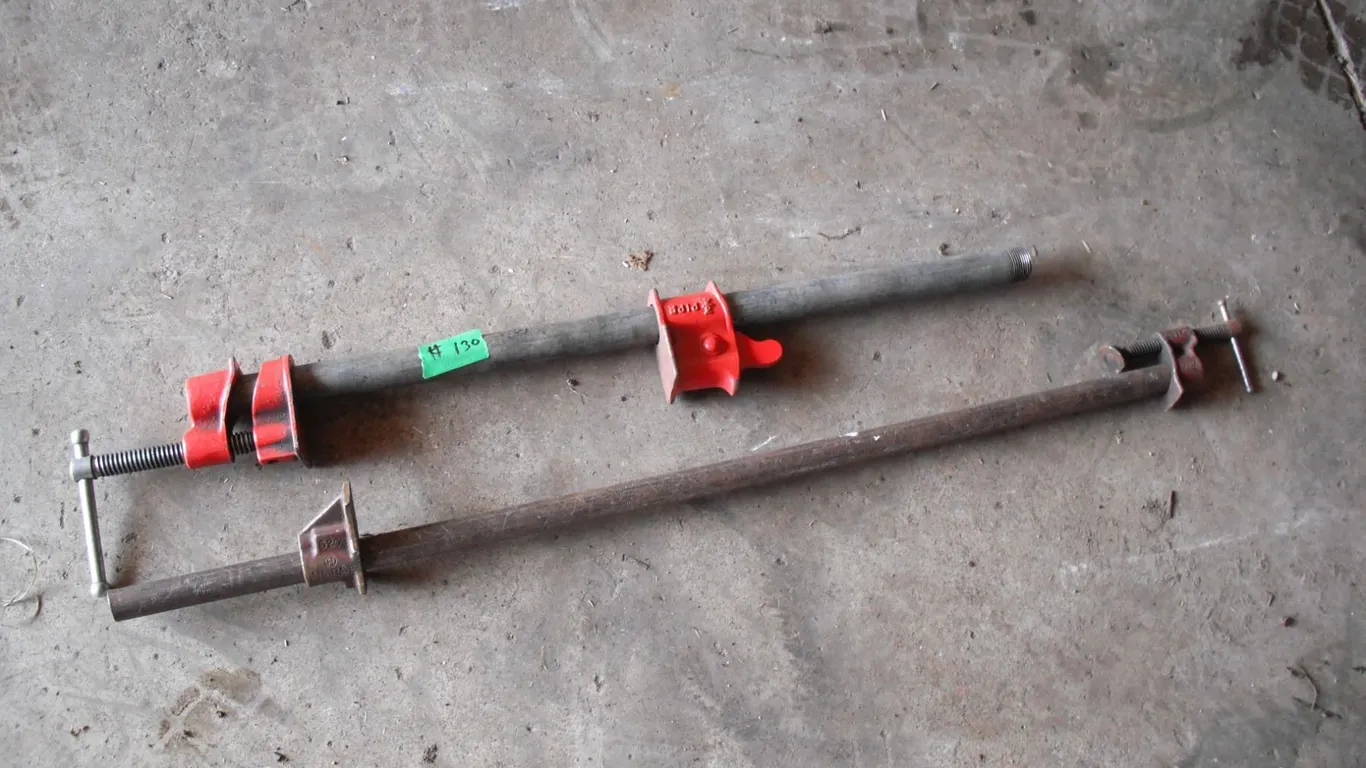 2 pipe clamps - 2ft & 2.5ft