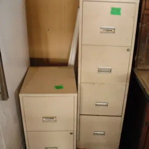 2 file cabinets - 13"x18"x28"H and 51"H
