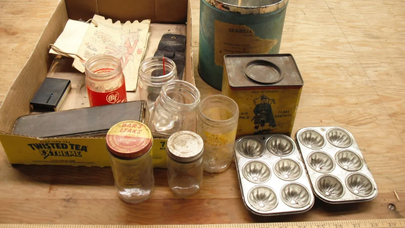 vintage jars and tins