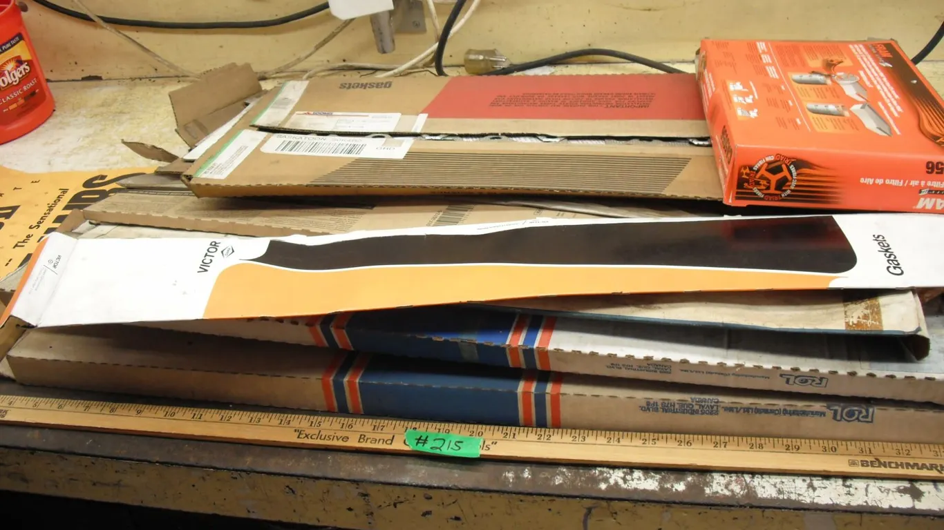 assorted gaskets, filters, etc.