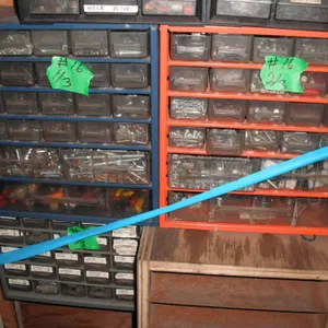 3x shop organizers - nails, screws, bolts, etc. - largest is 12"x6"x13.5"H