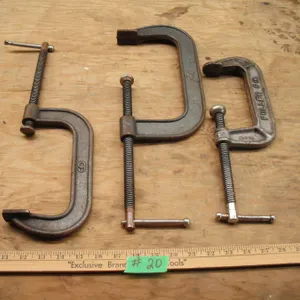 2 large c-clamps - 8", 6" and 5"