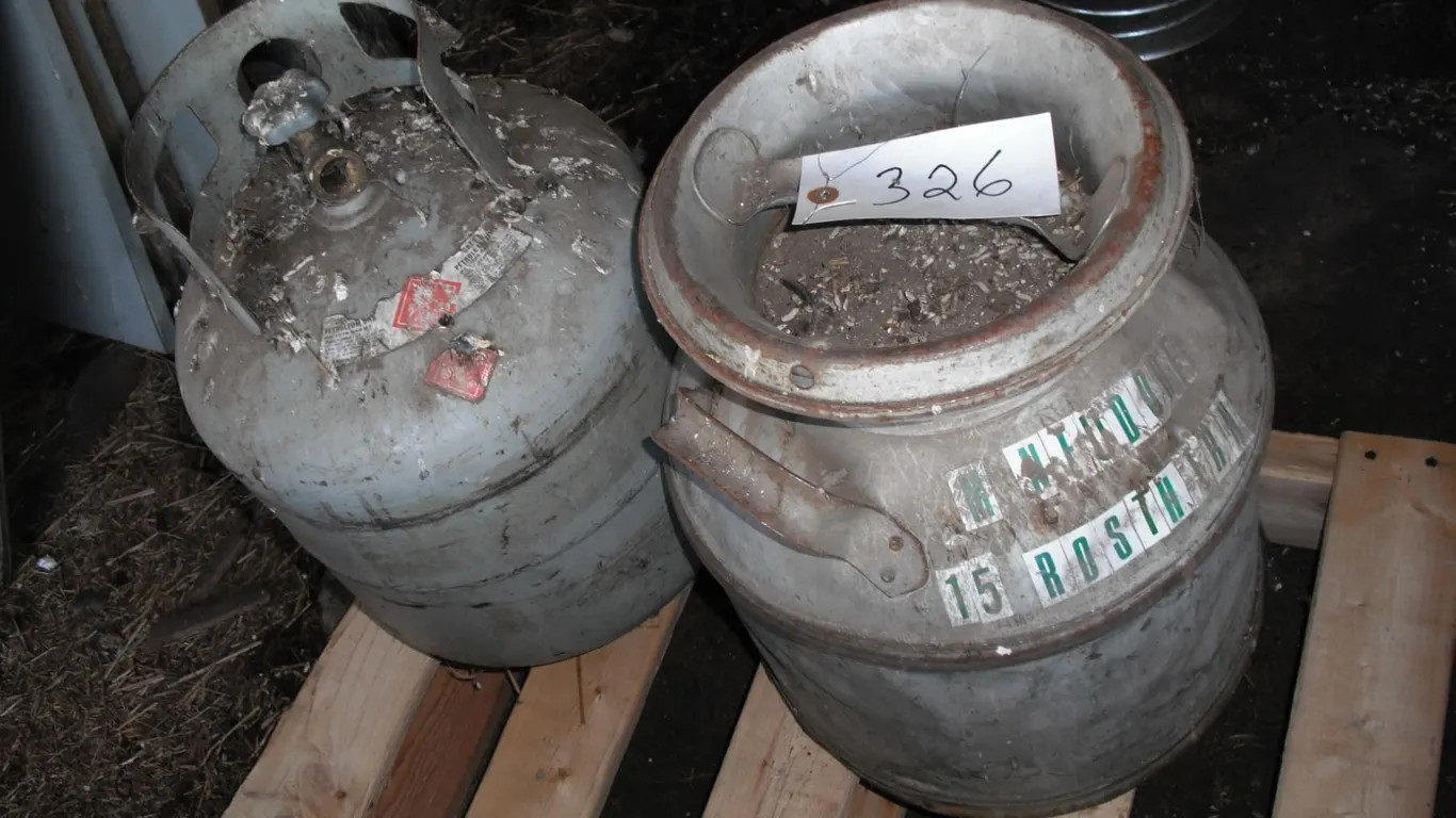 cream can & propane tank