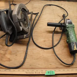 Superior angle grinder & Craftsman 7" circular saw - working