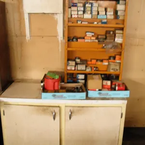Cupboard with assortes seals, bearings, etc. - 48"x25"x32"H