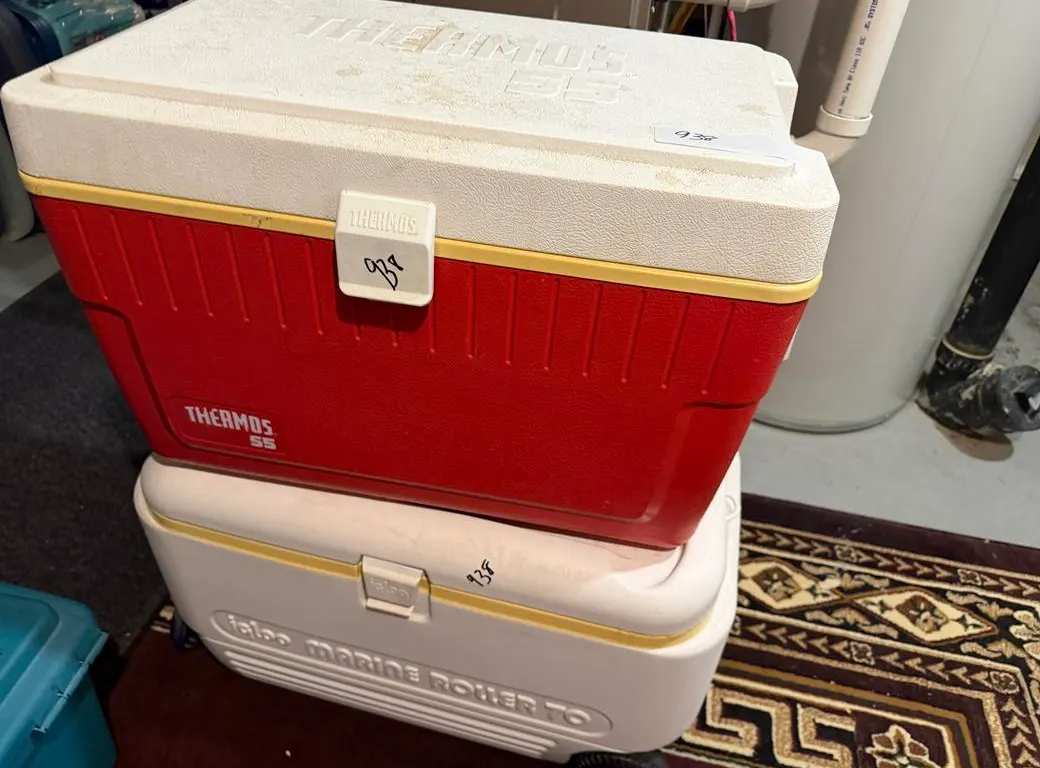 (2) Igloo and Thermos 55 Coolers