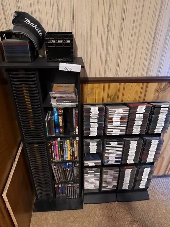 Movie and CD Collection and Racks