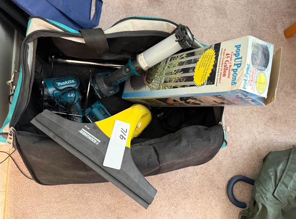 Pop Up Pond, Window Washer & Makita Parts