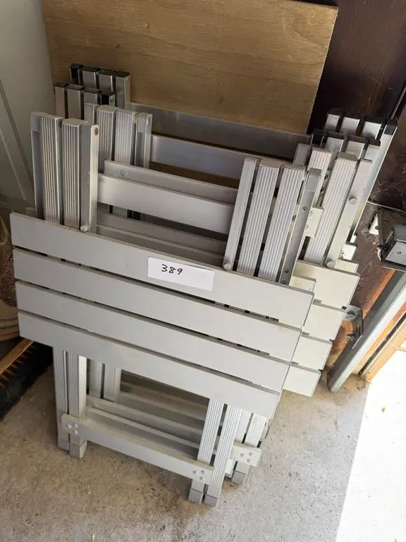 (4) Metal Folding Side Tables