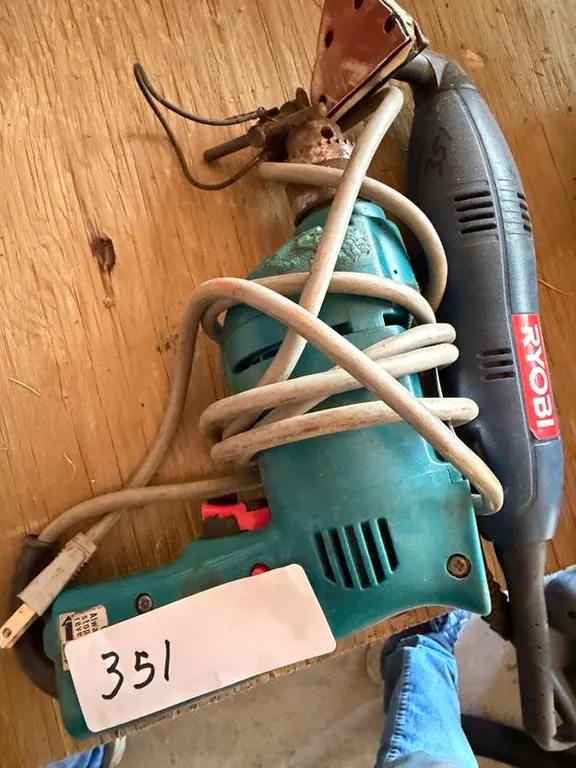 Makita Corded Drill and Ryobi Sander