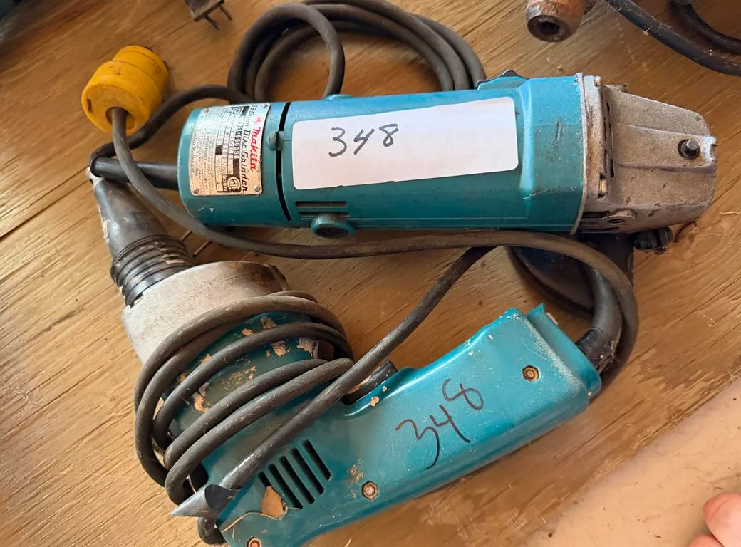 Makita Corded Cutoff Grinder and Drill