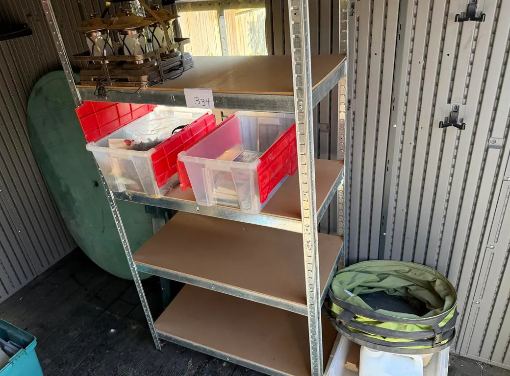 Metal Shelf, Hanging Light, Tables & Parts