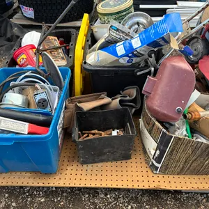 Pallet of Assorted Items, Welding Helmet and Hardhat