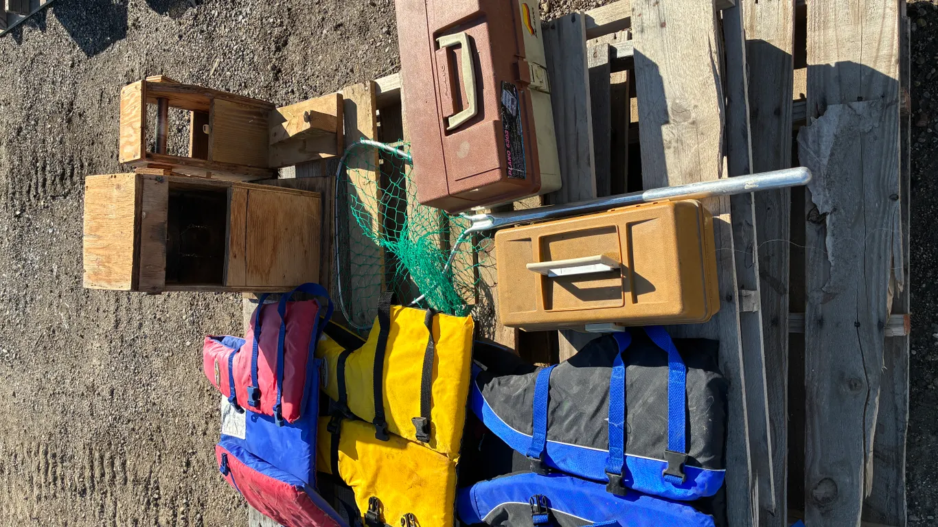 Lifejackets, Tacklebox and Fishing Gear
