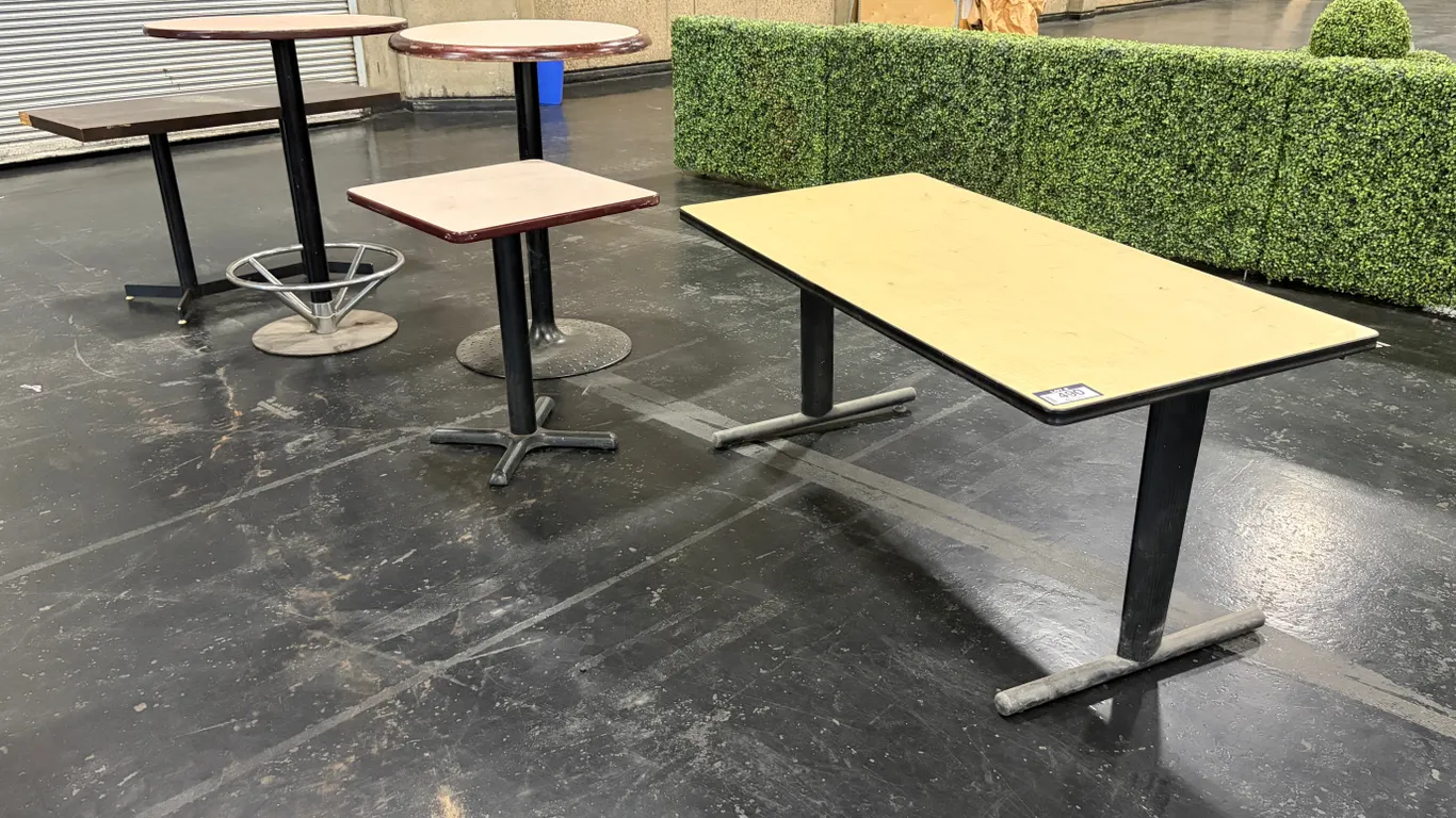 LOT OF (5) ASSORTED TABLES