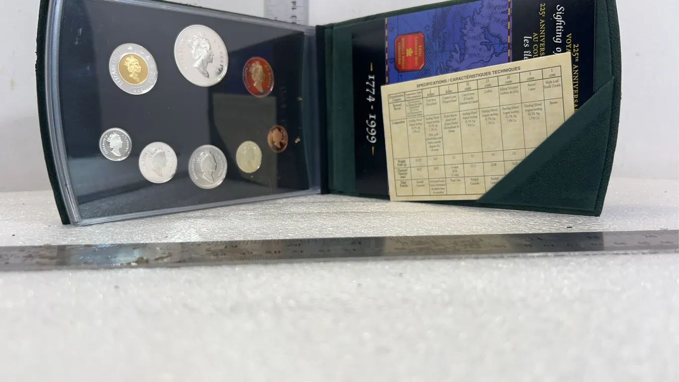 Royal Canadian Mint Set 1999 Proof Double Dollar Set (225th Anniversary of the Voyage of Juan Perez), approx. 8'' x 5" *Unreserved*