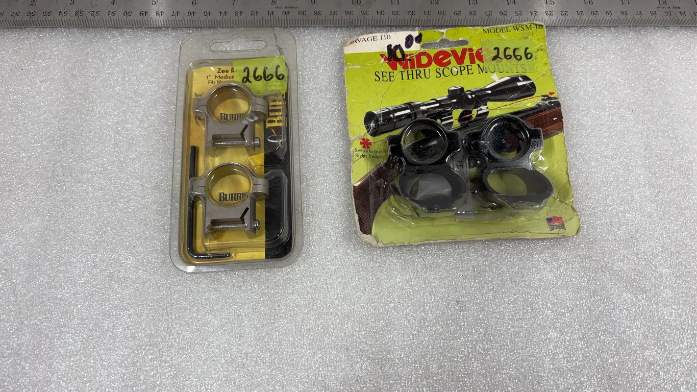 Burris Zee Scope Rings & Wideview See Thru Scope Rings *Unreserved*