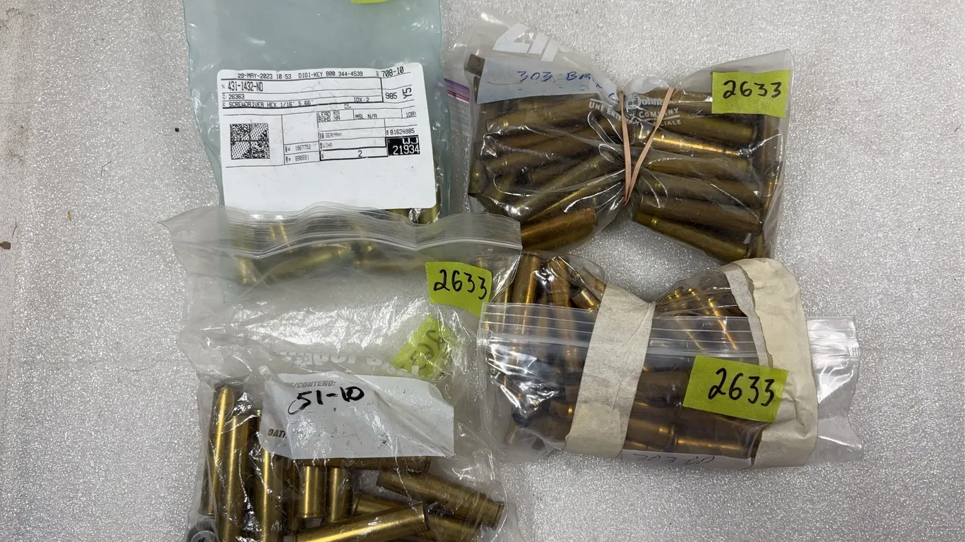 4 - Bags Spent Brass, approx. 60 Shells/Casings *Unreserved*