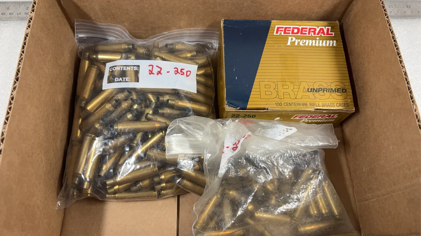 1 - Box Spent Brass, approx. 80 Shells/Casings *Unreserved*