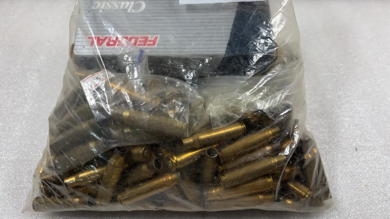 1 - Bag of Spent Brass, approx. 100 Shells/Casings *Unreserved*