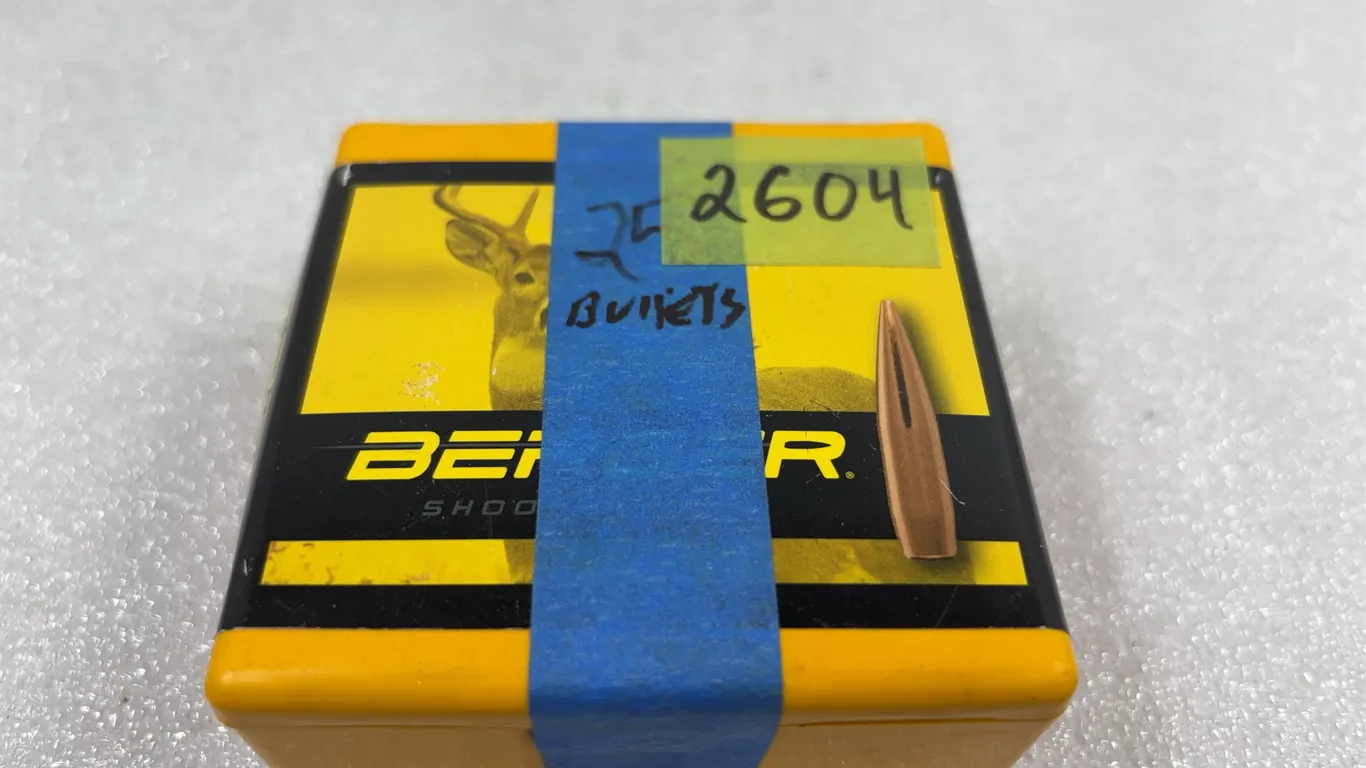 1 - Box Nosler BT reloading projectiles, 1 - Box Berger VLD reloading projectiles, *Unreserved*