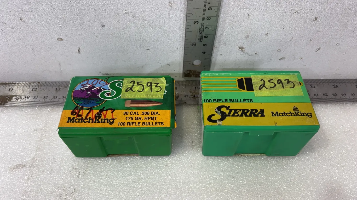 2 - Boxes Sierra Match King reloading projectiles, approx. 120 rds *Unreserved*