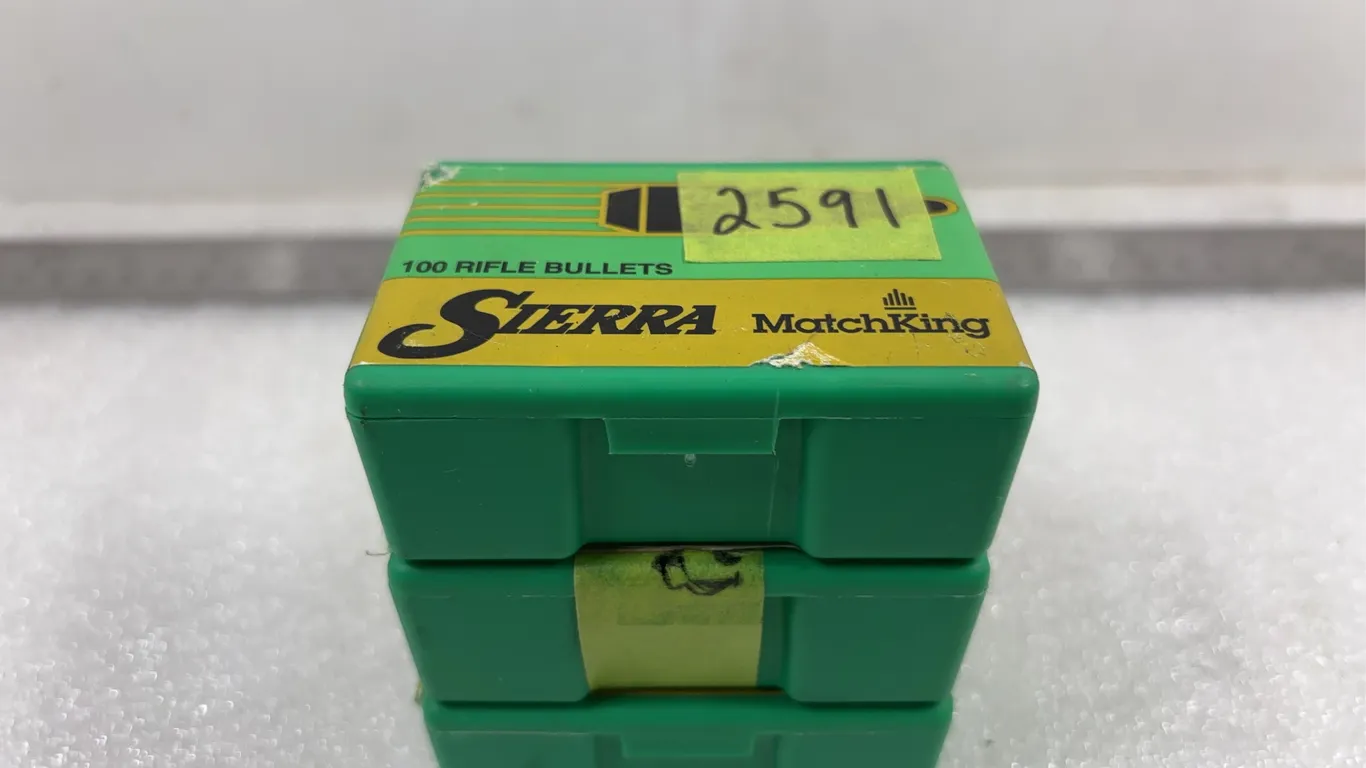 3 - Boxes Sierra Match King reloading projectiles, approx. 300 rds *Unreserved*