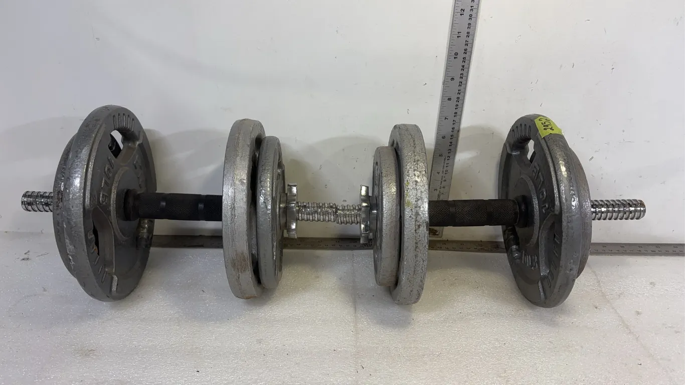 Dumbbells, 15lbs, 2 Units , adj weight, *Unreserved*