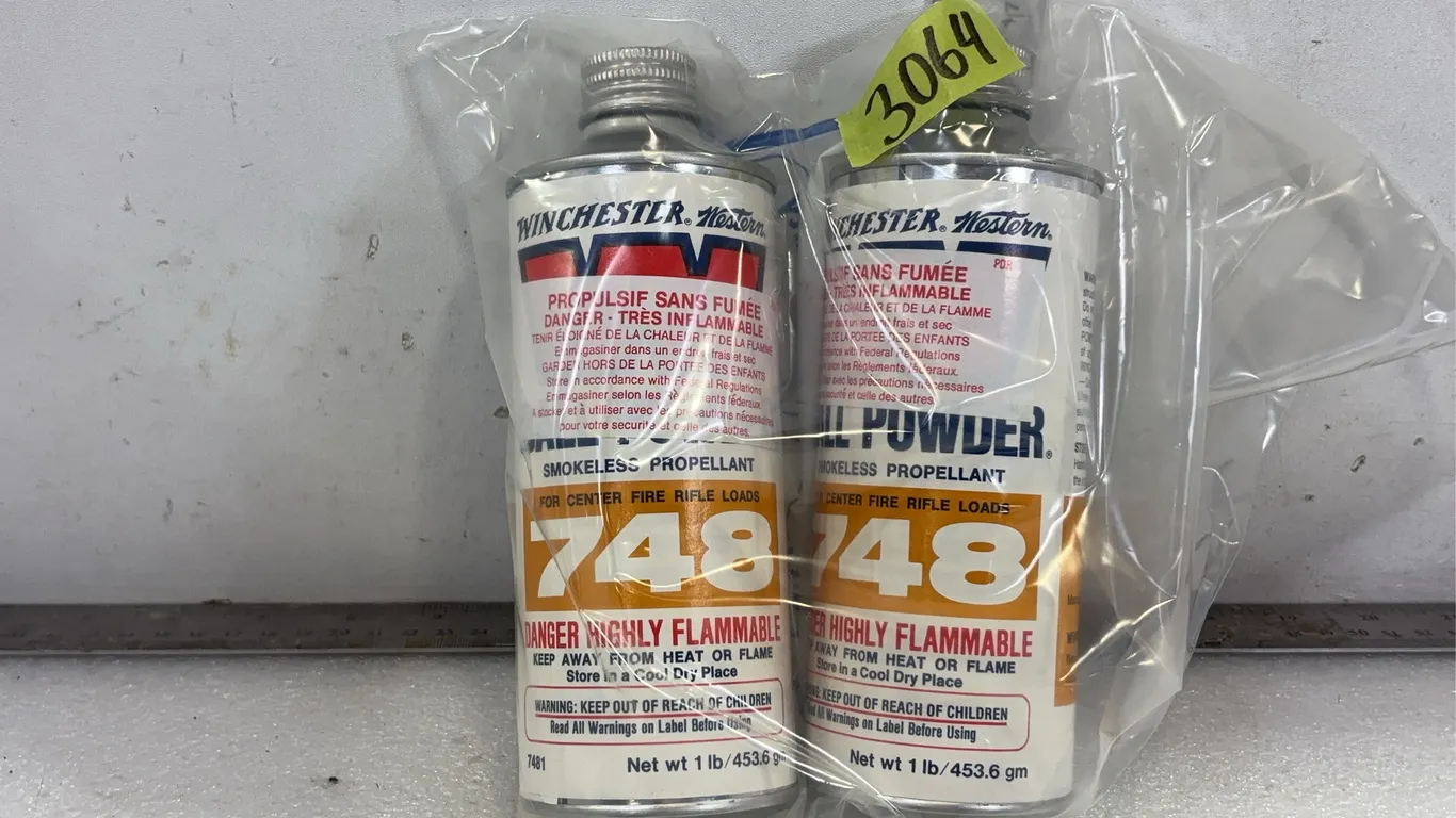 2 - Bottles of Winchester 748 Ball Powder, unopened, Approx 2 lbs, *Unreserved*